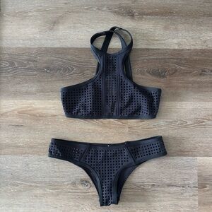 Rip curl black bikini high neck